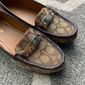 Coach Signature Slip On Loafers 8.5